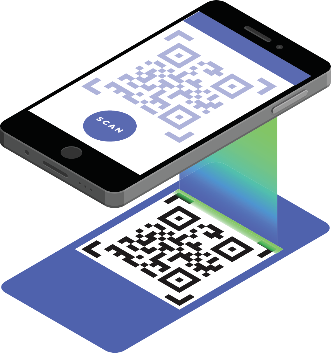 Person scannt dynamischen QR Code mit dem Smartphone – bruegmann.tech QR-Code-Service