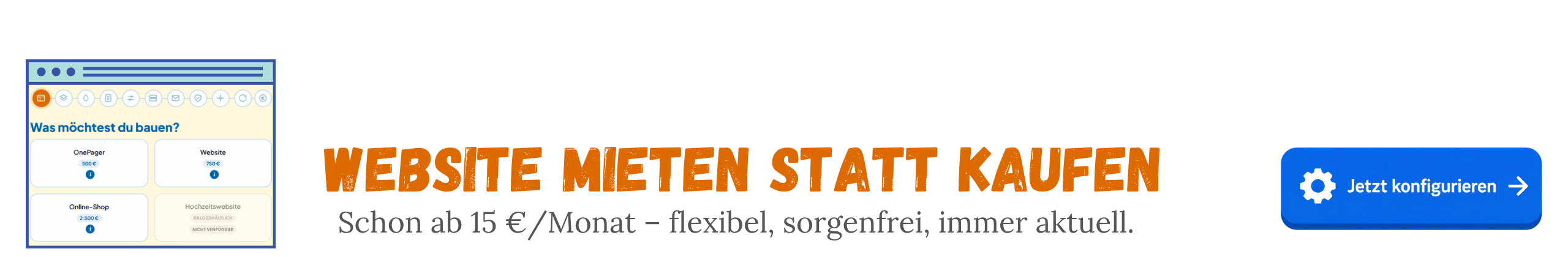 Website mieten – Angebot